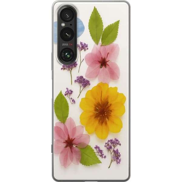 Sony Xperia 1 VI Läpinäkyvä kuori Painetut kukat