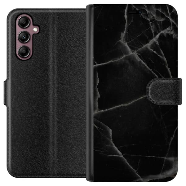 Samsung Galaxy A14 5G Tegnebogsetui Sort marmor