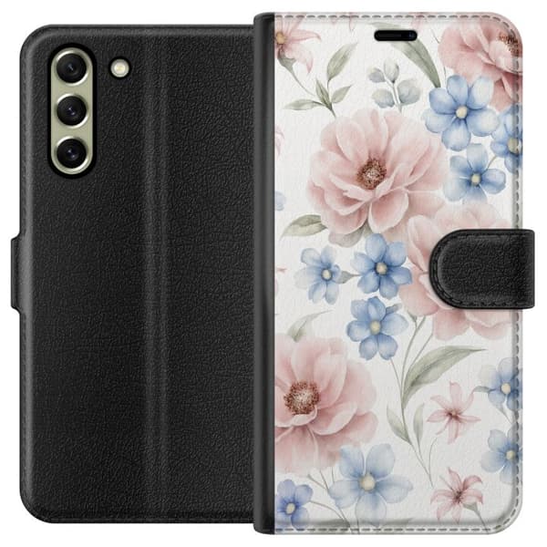 Samsung Galaxy S21 FE 5G Lommeboketui Romantiske blomster
