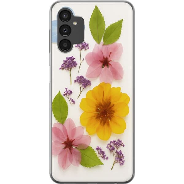 Samsung Galaxy A04s Läpinäkyvä kuori Painetut kukat