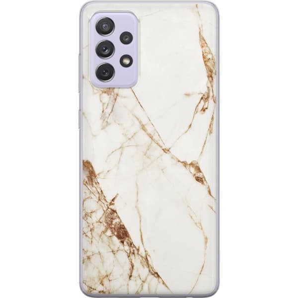 Samsung Galaxy A52s 5G Gennemsigtig cover Hvid marmor