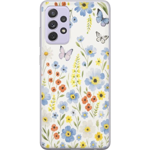 Samsung Galaxy A52s 5G Gennemsigtig cover Sommerblomster