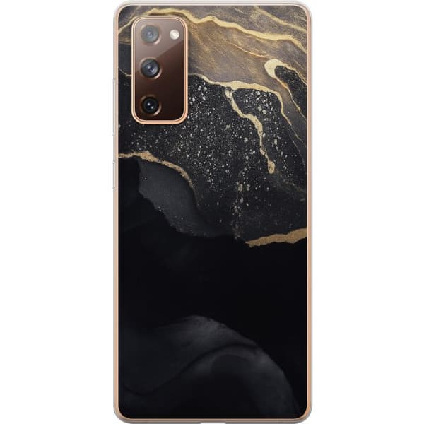 Samsung Galaxy S20 FE Genomskinligt Skal Svart guld abstrakt