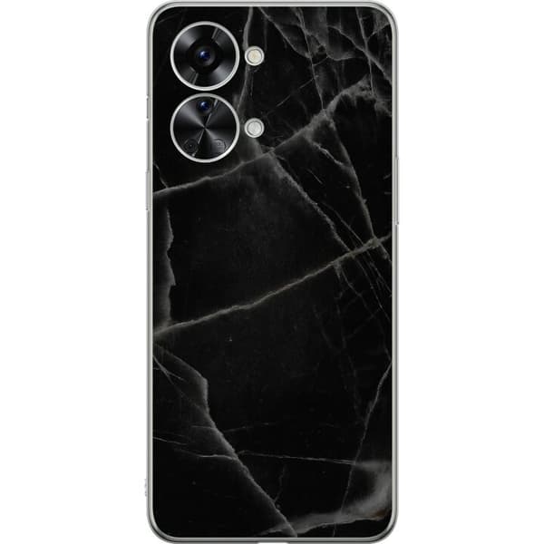 OnePlus Nord 2T Genomskinligt Skal Svart marmor