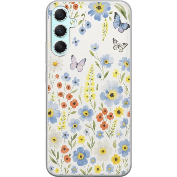 Samsung Galaxy A34 Läpinäkyvä kuori Kesäkukat