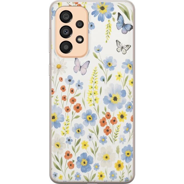 Samsung Galaxy A33 5G Gennemsigtig cover Sommerblomster