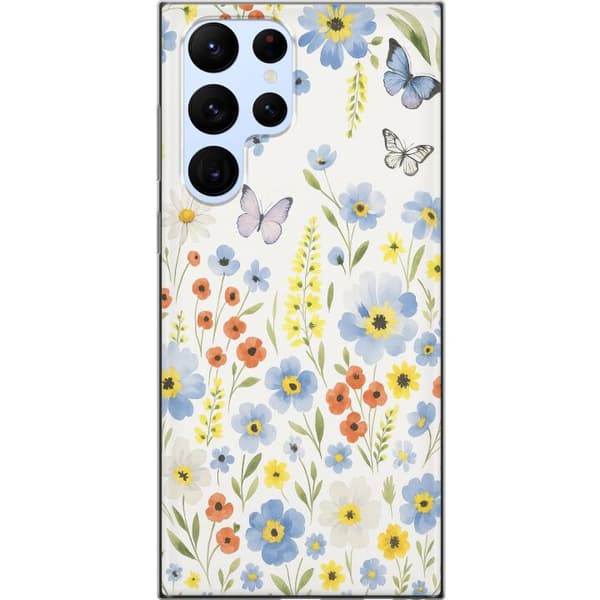 Samsung Galaxy S22 Ultra 5G Gjennomsiktig deksel Sommerblomster