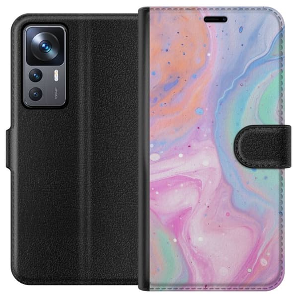 Xiaomi 12T Tegnebogsetui Pastelmarmor