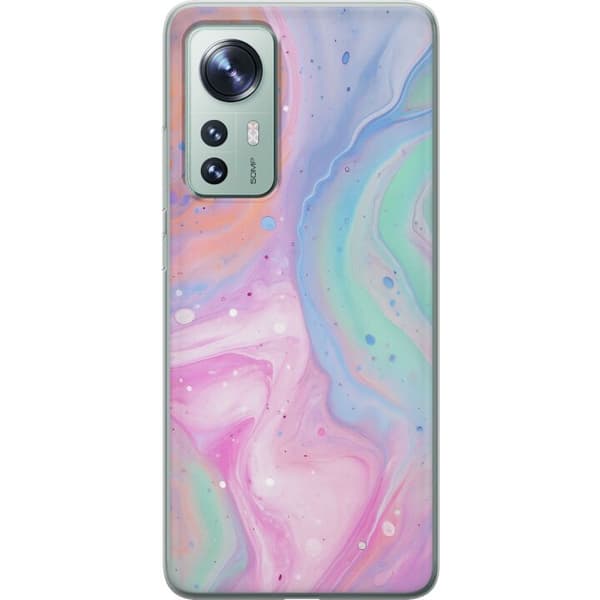 Xiaomi 12 Gennemsigtig cover Pastelmarmor