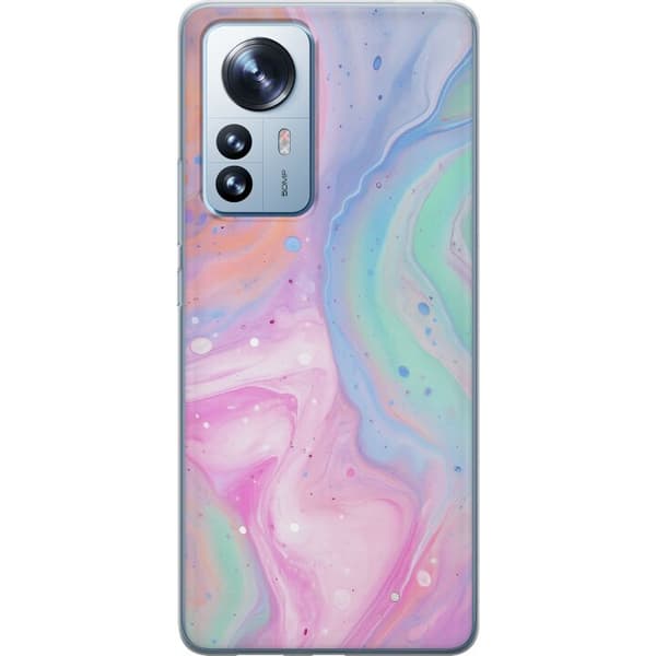 Xiaomi 12 Pro Gennemsigtig cover Pastelmarmor