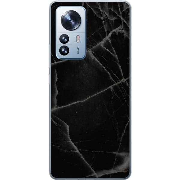 Xiaomi 12 Pro Genomskinligt Skal Svart marmor