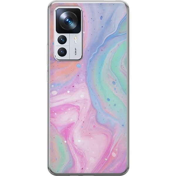 Xiaomi 12T Pro Läpinäkyvä kuori Pastellimarmori