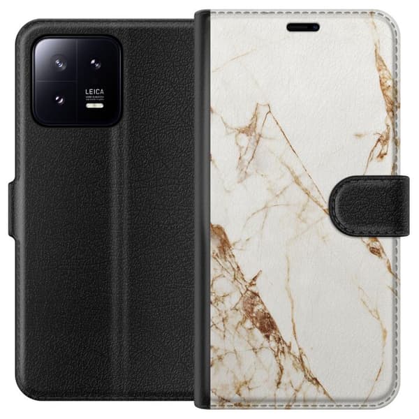 Xiaomi 13 Tegnebogsetui Hvid marmor