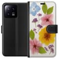 Miniatyrbild 1 av 3: Xiaomi 13 Plånboksfodral Pressade blommor