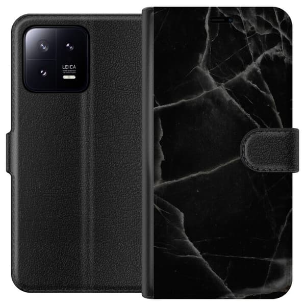 Xiaomi 13 Plånboksfodral Svart marmor
