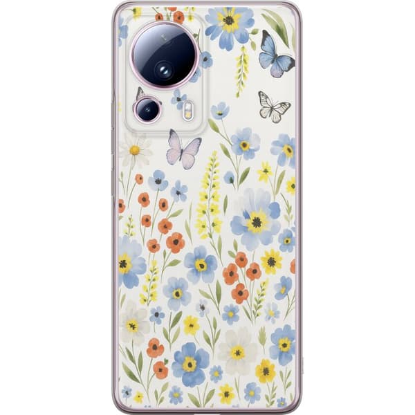 Xiaomi 13 Lite Läpinäkyvä kuori Kesäkukat