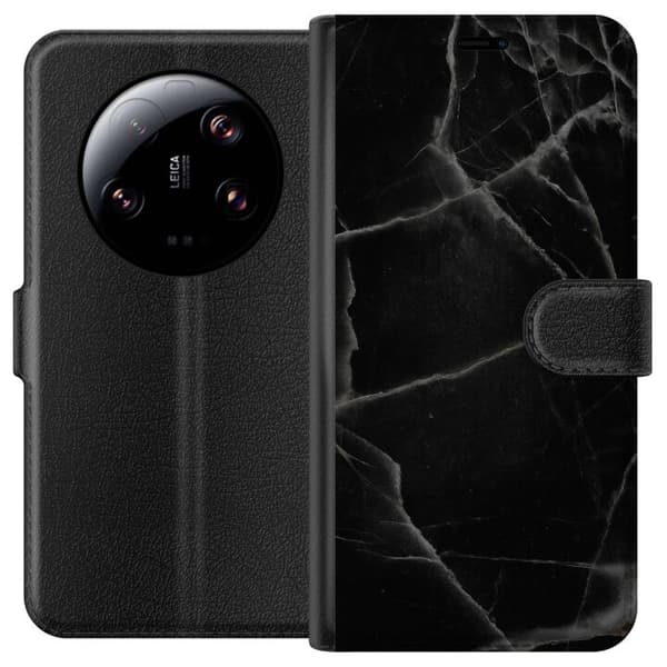 Xiaomi 13 Ultra Lompakkokotelo Musta marmori
