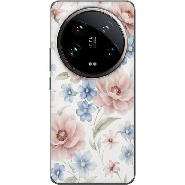 Xiaomi 14 Ultra Genomskinligt Skal Romantiska blommor