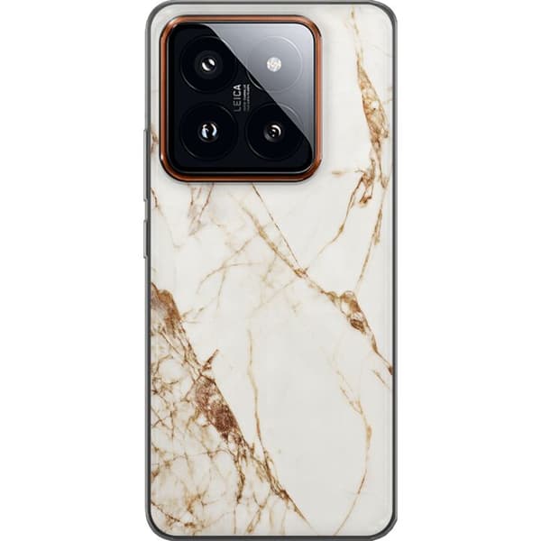 Xiaomi 14 Pro Gennemsigtig cover Hvid marmor