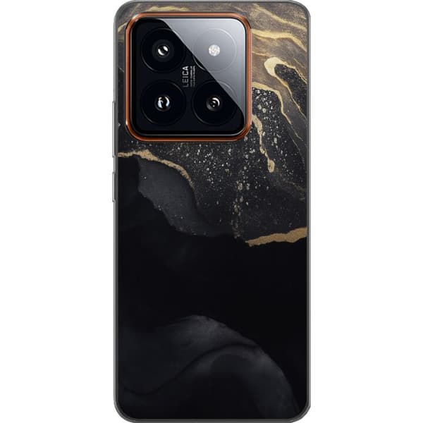Xiaomi 14 Pro Gjennomsiktig deksel Svart gull abstrakt