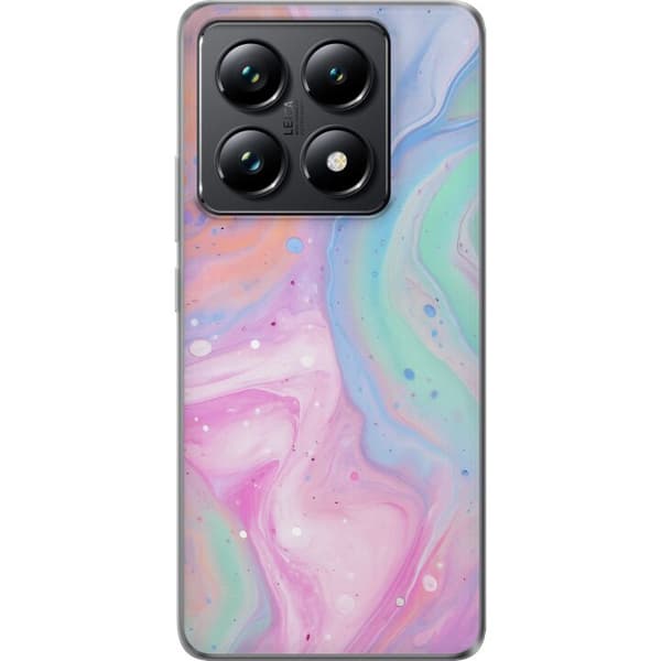 Xiaomi 14T Gennemsigtig cover Pastelmarmor