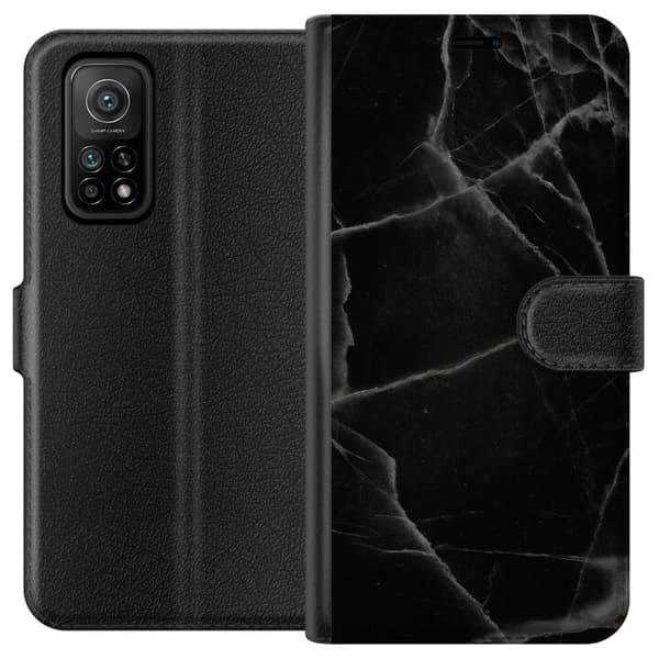Xiaomi Mi 10T 5G Lompakkokotelo Musta marmori