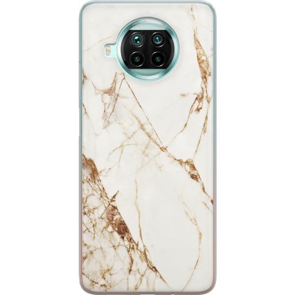 Xiaomi Mi 10T Lite 5G Gennemsigtig cover Hvid marmor
