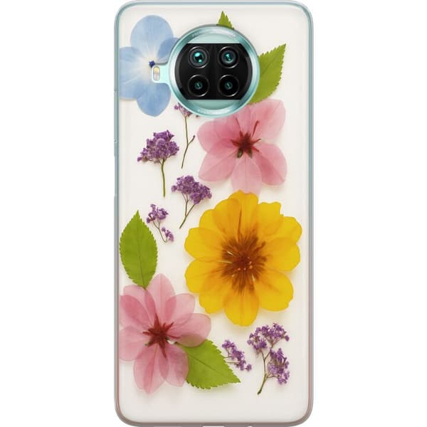 Xiaomi Mi 10T Lite 5G Gjennomsiktig deksel Pressede blomster