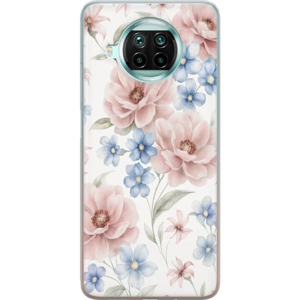 Xiaomi Mi 10T Lite 5G Gjennomsiktig deksel Romantiske blomster