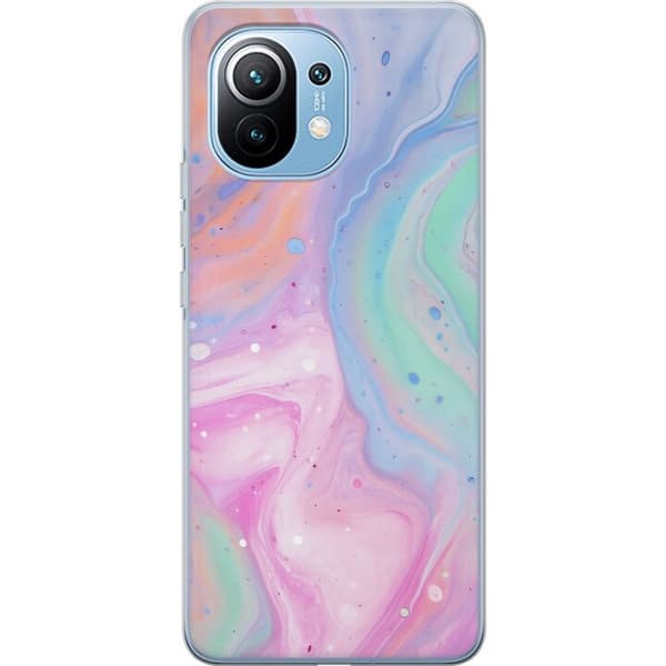 Xiaomi Mi 11 Gennemsigtig cover Pastelmarmor