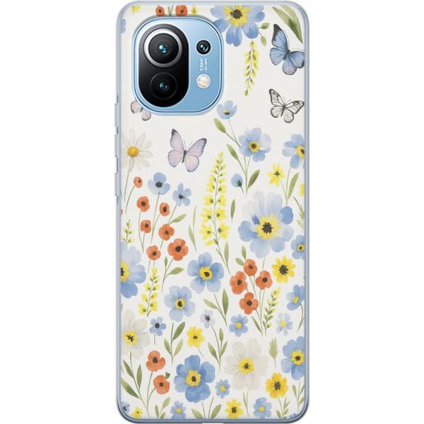 Xiaomi Mi 11 Gennemsigtig cover Sommerblomster