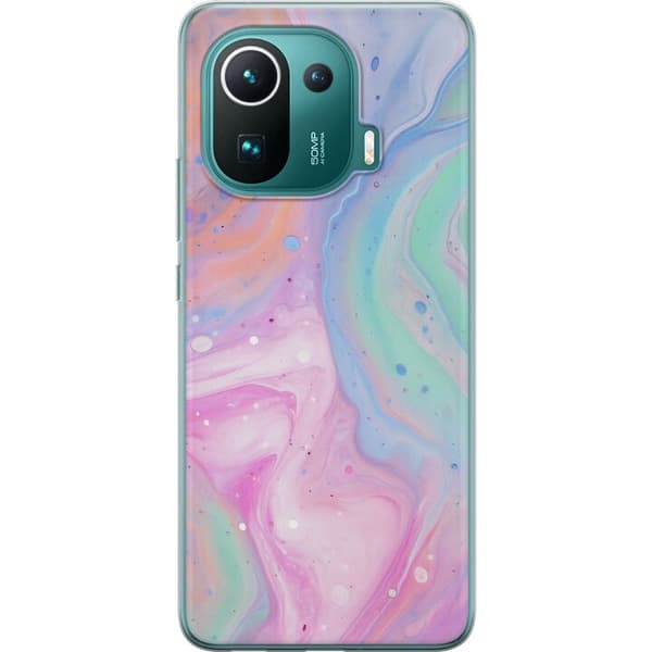 Xiaomi Mi 11 Pro Läpinäkyvä kuori Pastellimarmori