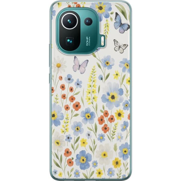 Xiaomi Mi 11 Pro Läpinäkyvä kuori Kesäkukat