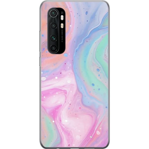 Xiaomi Mi Note 10 Lite Genomskinligt Skal Pastellmarmor