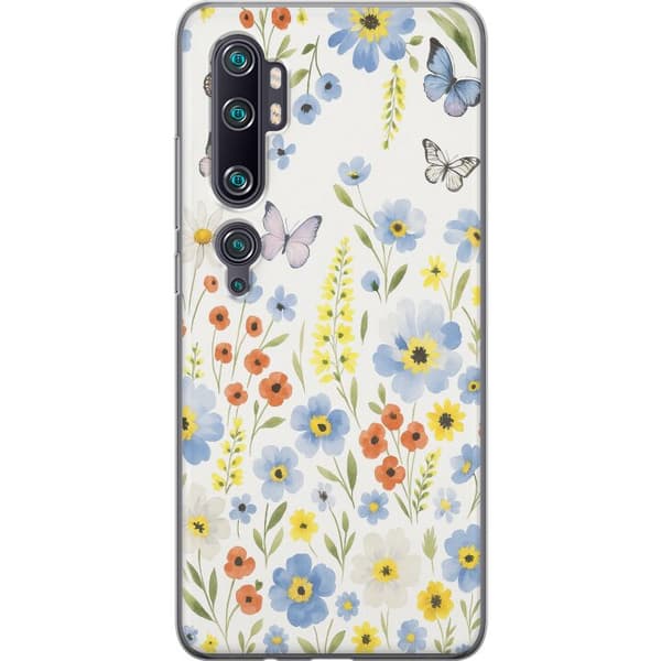 Xiaomi Mi Note 10 Pro Gjennomsiktig deksel Sommerblomster