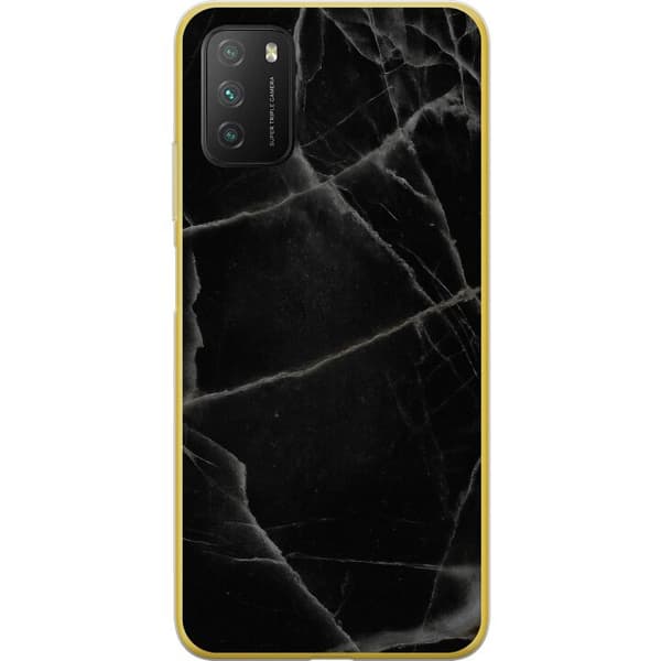Xiaomi Poco M3  Läpinäkyvä kuori Musta marmori