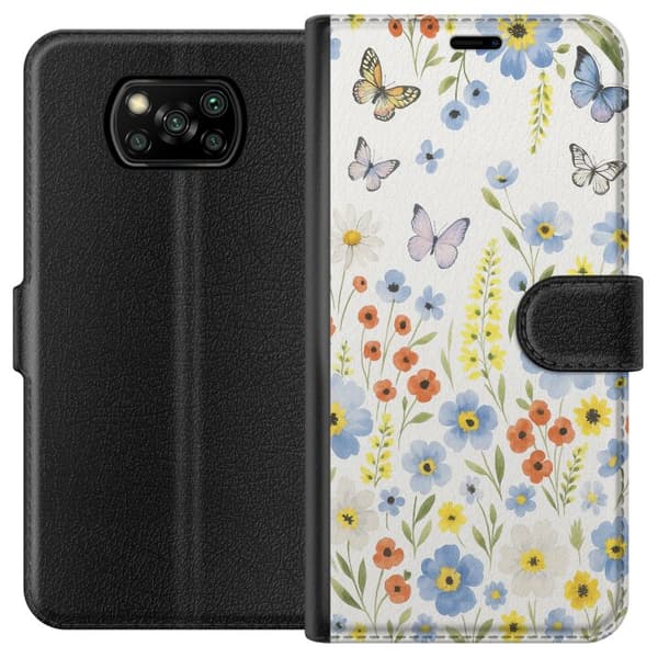 Xiaomi Poco X3 NFC Tegnebogsetui Sommerblomster