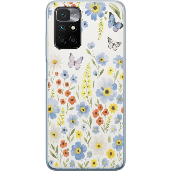 Xiaomi Redmi 10 Gennemsigtig cover Sommerblomster