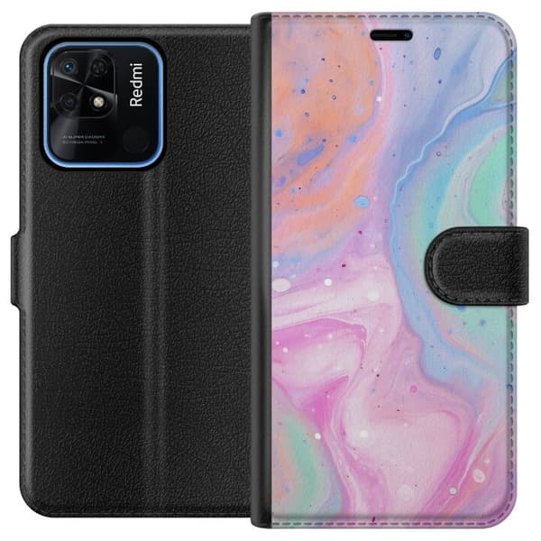 Xiaomi Redmi 10C Lommeboketui Pastellmarmor