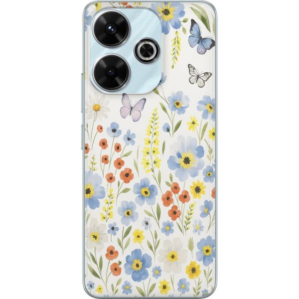 Xiaomi Redmi 13 Gennemsigtig cover Sommerblomster