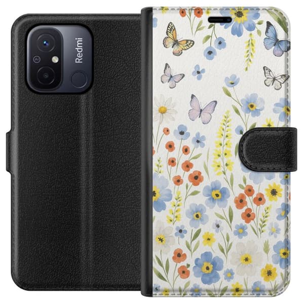 Xiaomi Redmi 12C Lommeboketui Sommerblomster