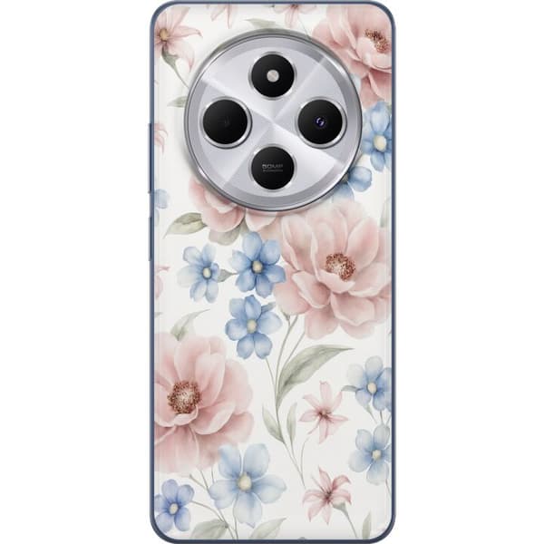 Xiaomi Redmi 14C Genomskinligt Skal Romantiska blommor