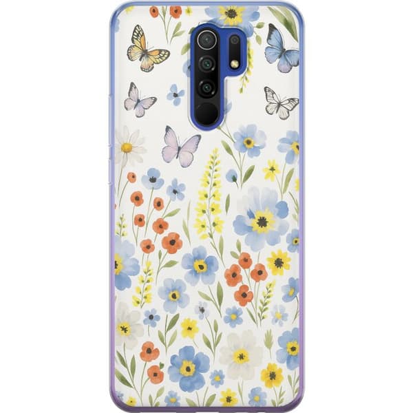 Xiaomi Redmi 9 Läpinäkyvä kuori Kesäkukat