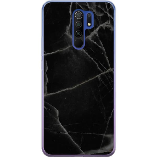 Xiaomi Redmi 9 Läpinäkyvä kuori Musta marmori