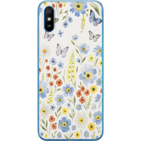 Xiaomi Redmi 9A Gennemsigtig cover Sommerblomster