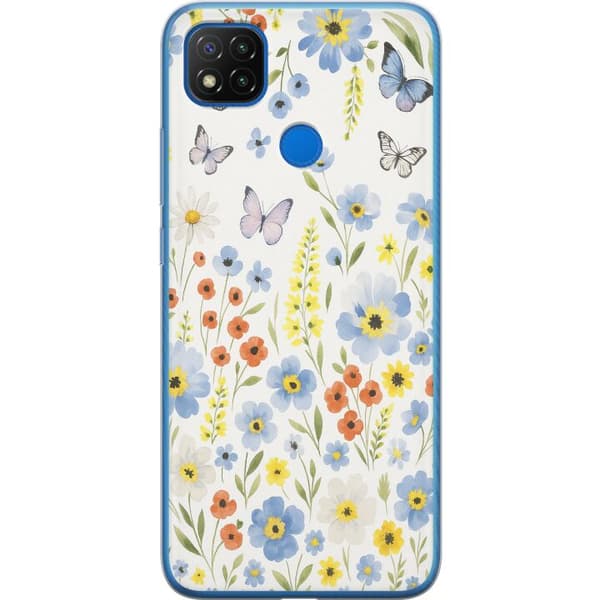 Xiaomi Redmi 9C Läpinäkyvä kuori Kesäkukat