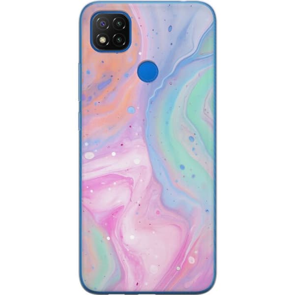 Xiaomi Redmi 9C NFC Gennemsigtig cover Pastelmarmor