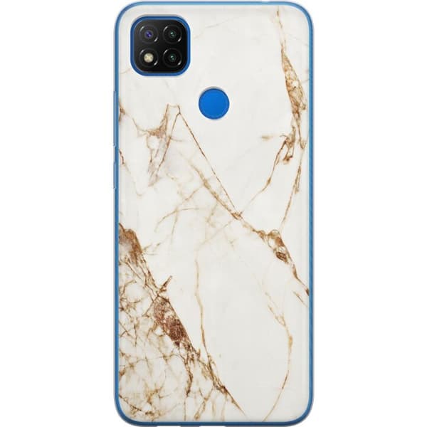 Xiaomi Redmi 9C NFC Gennemsigtig cover Hvid marmor