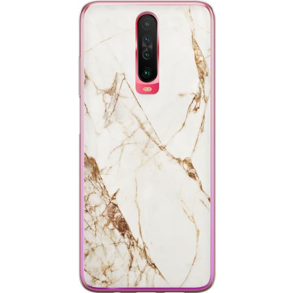 Xiaomi Redmi K30 Läpinäkyvä kuori Valkoinen marmori