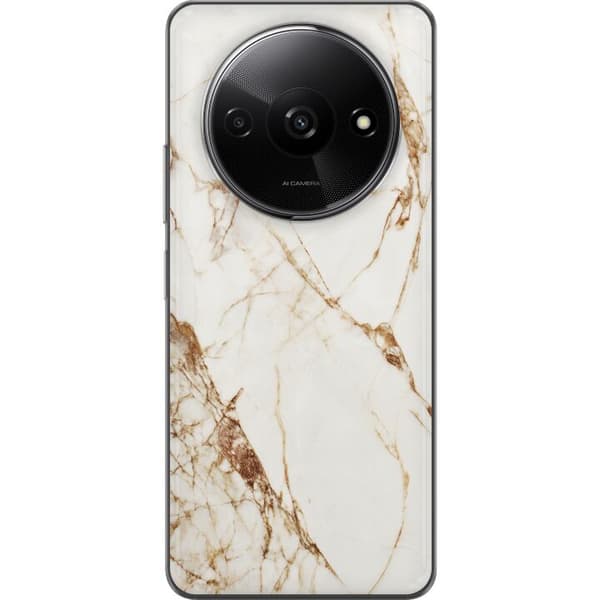 Xiaomi Redmi A3 Läpinäkyvä kuori Valkoinen marmori
